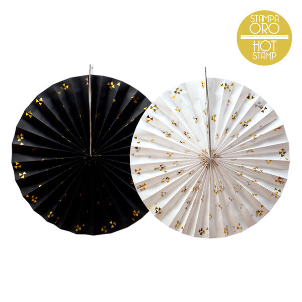 DEKO - ROSETTEN SET SCHWARZ - WEISS