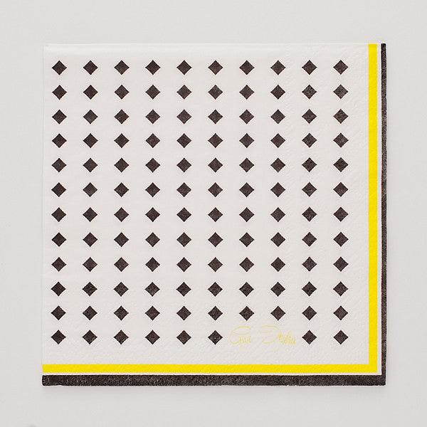 MANHATTAN PAPIERSERVIETTEN SCHWARZ-GOLD