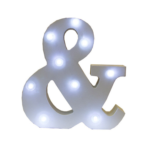 RETRO SONDERZEICHEN "&" MIT LED BELEUCHTUNG