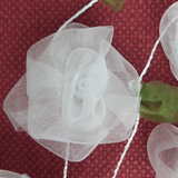 BLUMENBAND ROSENGIRLANDE WEISS