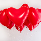 HERZBALLON SET ROT MIT HELIUM
