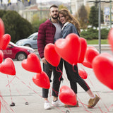 HERZBALLON SET ROT MIT HELIUM