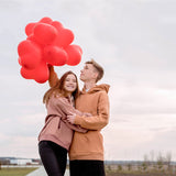 HERZBALLON SET ROT MIT HELIUM