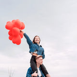 HERZBALLON SET ROT MIT HELIUM