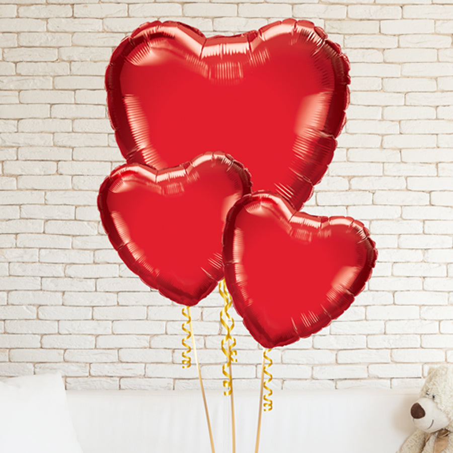 BALLONSTRAUSS HERZ XL ROT