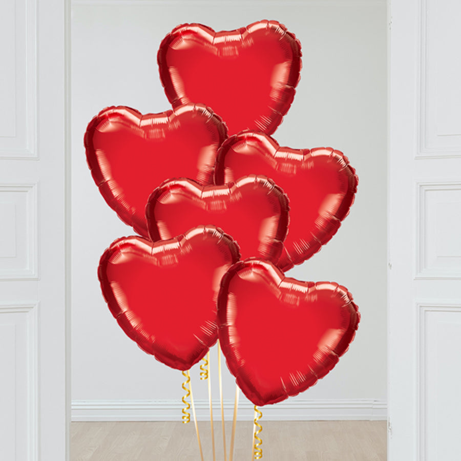BALLONSTRAUß HERZ XXL ROT