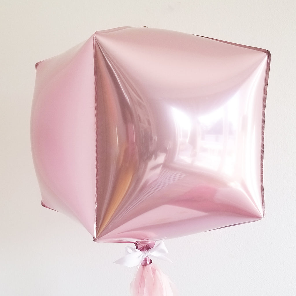 FOLIENBALLON CUBE ROSA