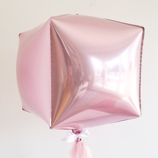 FOLIENBALLON CUBE ROSA