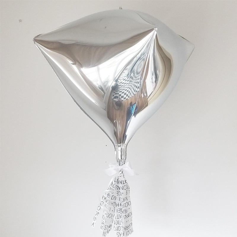 FOLIENBALLON DIAMANT SILBER