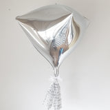 FOLIENBALLON DIAMANT SILBER