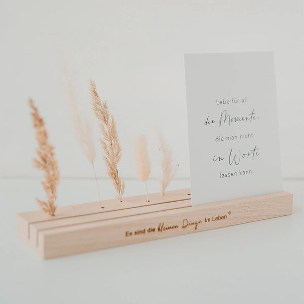 KARTEN UND BLUMENSTÄNDER "KLEINE DINGE" NATUR (Inklusive Trockenblumen)