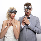 HOCHZEIT PHOTO BOOTH PROP SET – BRIDE & GROOM