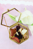 RING BOX AUS GLAS GOLD