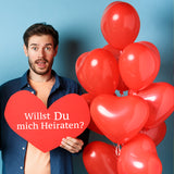 HERZBALLON SET ROT "WILLST DU MICH HEIRATEN?"