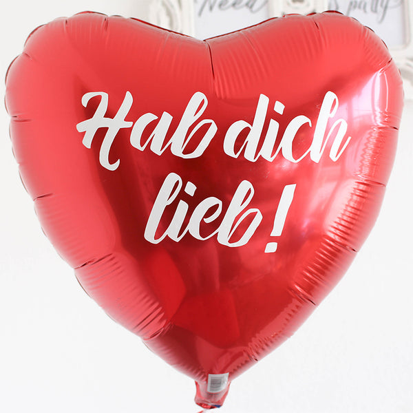 PERSONALISIERTER HERZLUFTBALLON MIT HELIUM