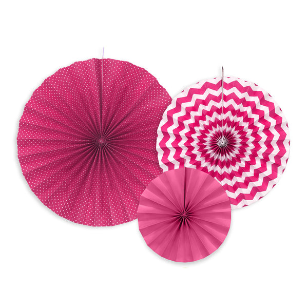 DEKO - ROSETTEN SET FUCHSIA