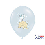 BALLONS BABY BLUE ELEFANT (6 Stk)