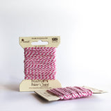 BÄCKERGARN, BAKERS TWINE, WURSTGARN, BÄCKERSCHNUR, BASTELSCHNUR - ORIGINAL VON EVERLASTO / ROSA - WEIß