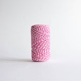 BÄCKERGARN, BAKERS TWINE, WURSTGARN, BÄCKERSCHNUR, BASTELSCHNUR - ORIGINAL VON EVERLASTO / ROSA - WEIß