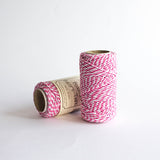 BÄCKERGARN, BAKERS TWINE, WURSTGARN, BÄCKERSCHNUR, BASTELSCHNUR - ORIGINAL VON EVERLASTO / ROSA - WEIß