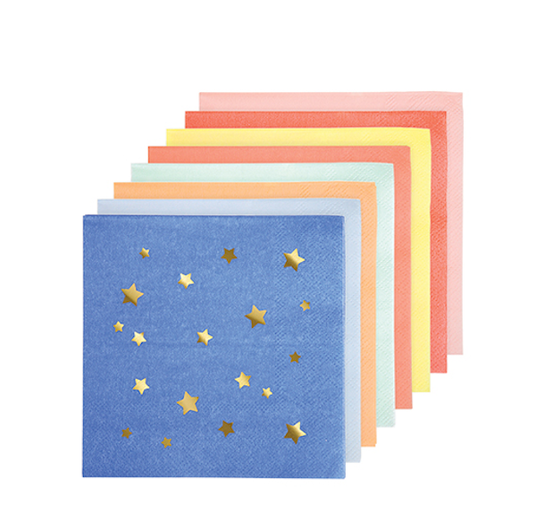 JAZZY STAR STERNEN PAPIERSERVIETTEN MULTICOLOR