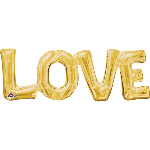 LOVE GOLD PHRASE BALLON